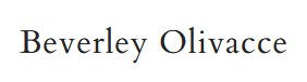 Beverley Olivacce Designer Logo
