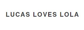 Lucas Loves Lola Logo