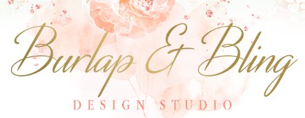 Burlap and Bling Design Studio Logo
